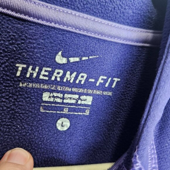 Nike Therma-Fit Bright Lime Green Purple Full-Zip Hoodie Bright Colorful‎ Warm L - Picture 3 of 8